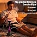 Portable Hookah Set with Everything Included - Thick Glass Mini Hookah Kit with 10 Coals,8 Mouth Tips & Large Silicone Bowl - Premium CNC Handle Shisha Pipe for Car, Travel & Home (PURPLE)