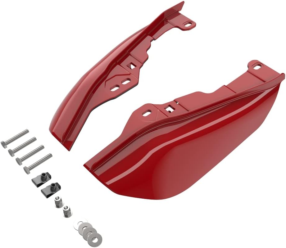 Advanblack Mid Frame Air Deflectors Compatible for Harley Touring Street Glide, Road King, Electra Glide, 2009-2024(Redline Red) Advanblack Mid Frame Air Deflectors Compatible for Harley Touring Street Glide, Road King, Electra Glide, 2009-2024(Redline Red)