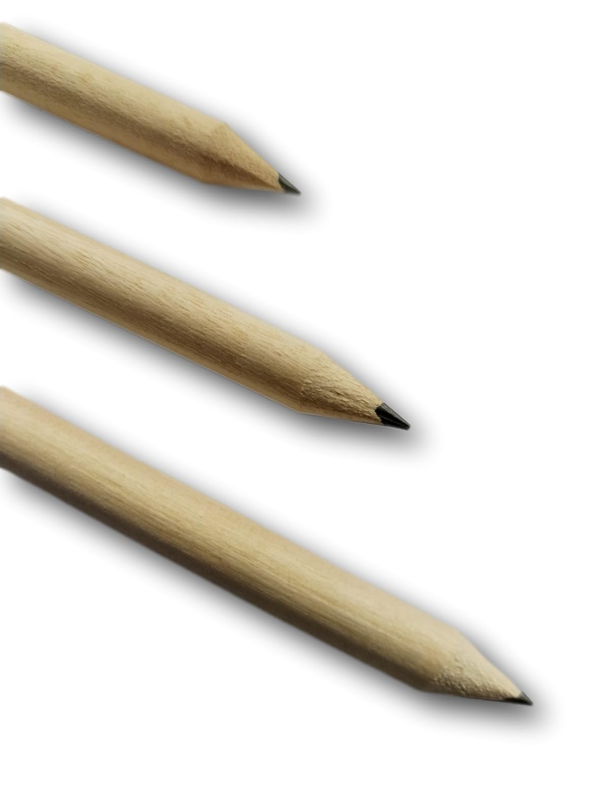 Matite In Legno Naturale - Confezione Da 12, Grafite, Fatte A Mano Con Rami Rustici - Aspetto Unico E Look Lumberjack - Per Disegno, Scrittura E Uso Quotidiano - 3