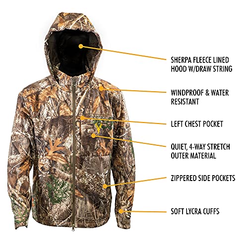 HOT SHOT Men’s Camo Softshell Jacket - Midweight, Fleece-Lined, Tactical Outdoor Hunting Apparel2