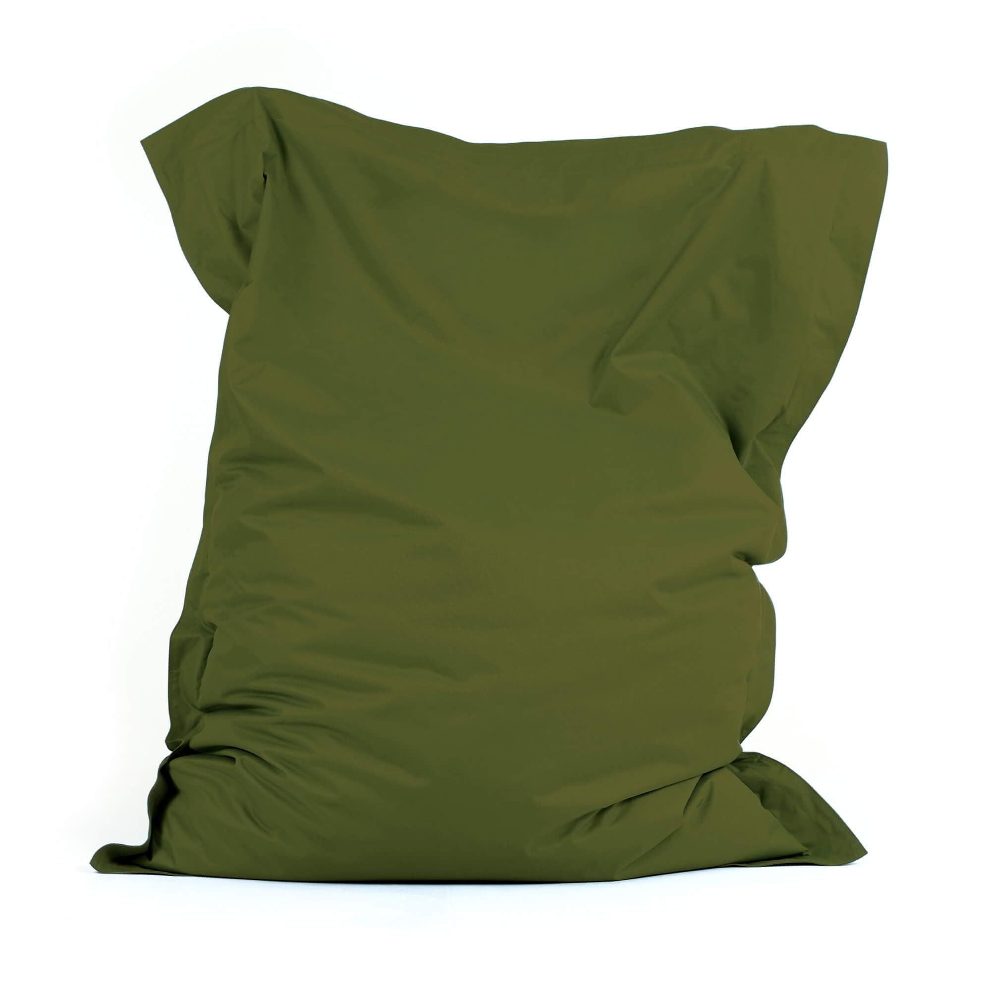 Bean Bag Bazaar Giant Bean Bag, Khaki Green, Water Resistant Fabric, Large Outdoor Floor Cushion with Filling Included, 180cm x 140cm, Extra Wide Garden Chairs, Outdoor Seating, Garden, Patio