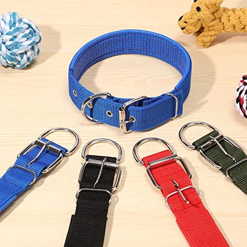 Kacctyen 8 Pcs Heavy Duty Tactical Dog Collar For Large Dog Military Dog Collar Adjustable Nylon Metal Buckle Martingale Collar For Training Walking Hunting (Xl, 4 Colors) #TOP4