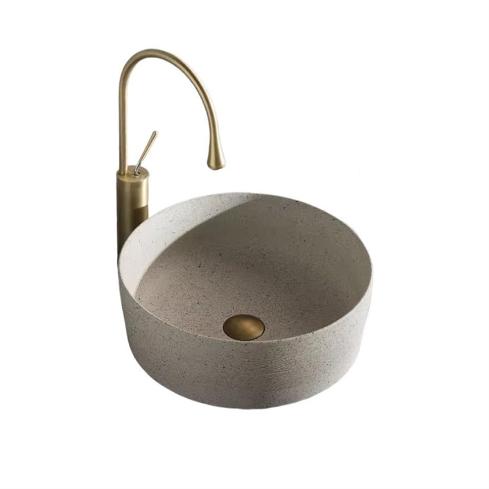 Runze765z One Color Sink Bowl Terrace Sink Above Counter Basin Home Wash Bathroom Simple Round Balcony Art Basin