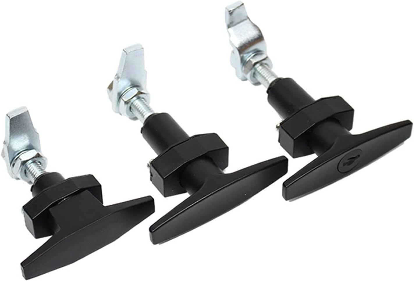 MS309 T Shape Cam Lock Equipment Compression Type Rotary Lock Telescopic Switch Industrial Cabinet Lock 1Pcs(MS309 B Key)