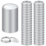 Ball Kerr Canning Lids with Rings - Split Lids & Rings, Food Grade Material, 100% Fit & Airtight for Regular Mouth Jars (72pcs)