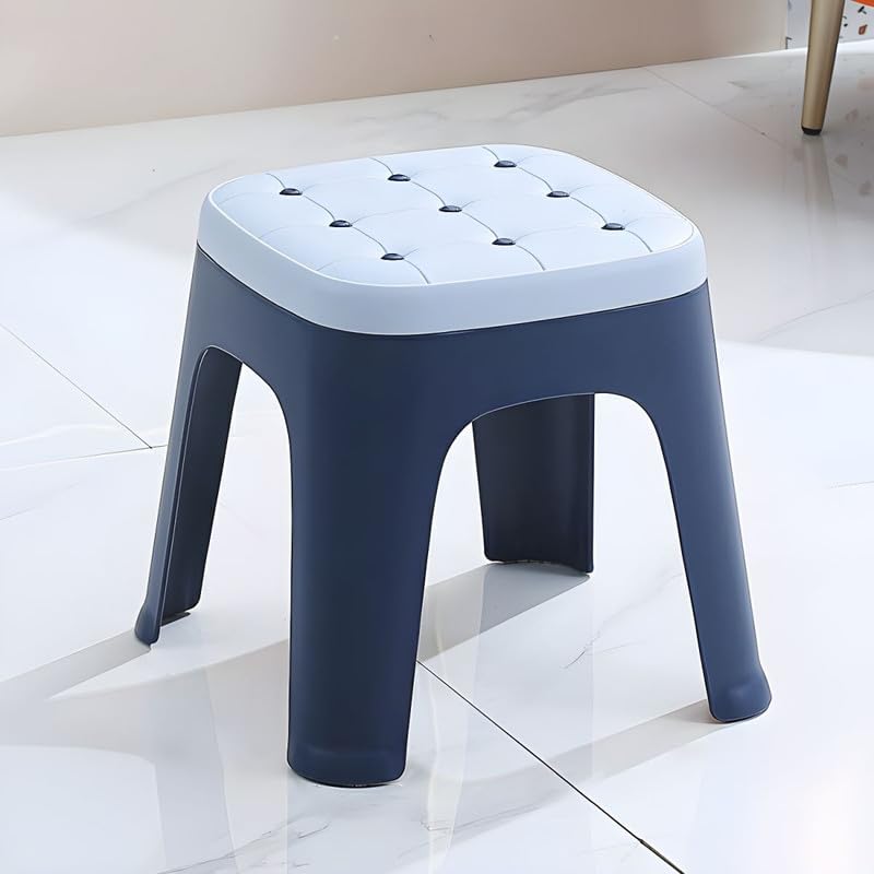 Plastic Kids Stool with Upholstered Soft Cushion Seat - Anti-Slip & Heavy Duty Sitting Stool for Toddlers - Study, Play, Nursery & Indoor-Outdoor Use (1 Pcs)-picture-49