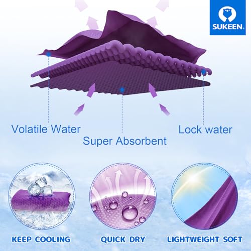 Sukeen Cooling Towel Gym Towel Men Women,2 Pack Towel Set(40"x 12"),Travel Towel Quick Dry Towel Camping Towel Sweat Towel Yoga Towel Sports Towel Ice Towel Small Towel Suitable for Outdoor Work - Image 3