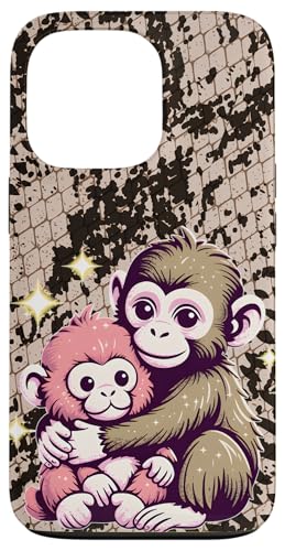 SnakePrint �`�F���[�� �s���N I'm Fine Punch Monkey Hug �X�}�z�P�[�X iPhone 13 Pro �p