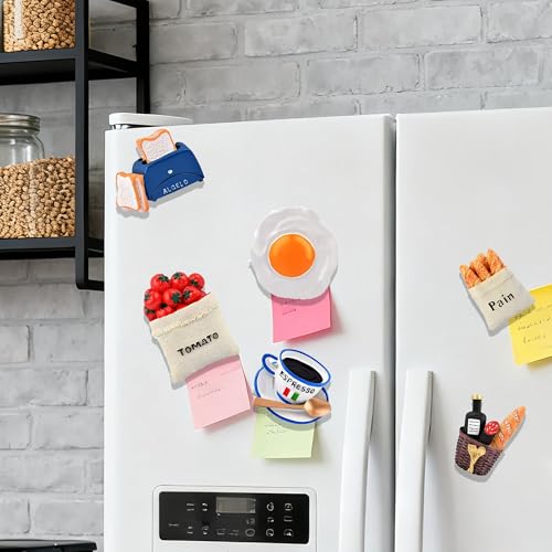 Set de 6 imanes decorativos 3D para refrigerador miniatura 4