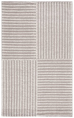 Tapete decorativo rectangular 5' x 8' Ivory/Taupe miniatura 2