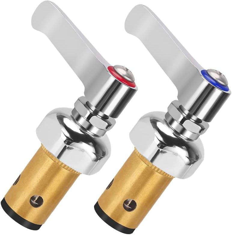 Hot and Cold Side Spindle Handle Stem Assembly Replacement Valve Fit for All T&S Faucet Valve, Replace 002713-40 002714-40
