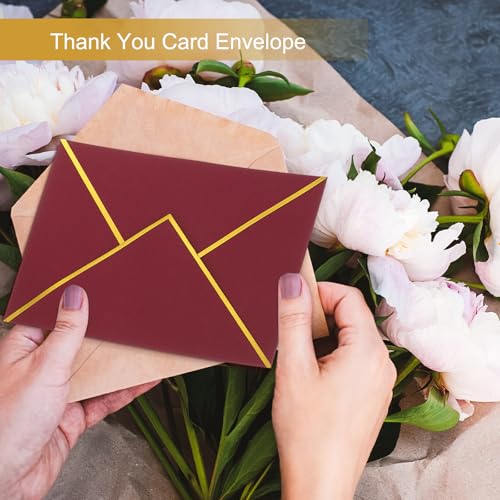 PATIKIL Pacote com 30 envelopes A7, 12 x 17 cm, envelope com aba V, envelopes de dia dos namorados c