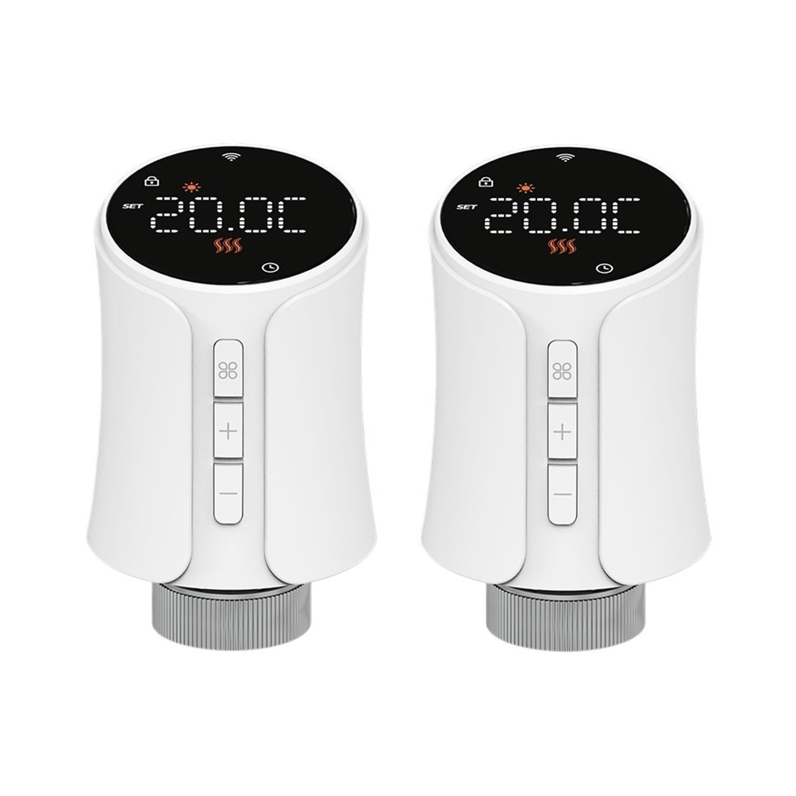 Inteligentny Siłownik Zaworu Termostatycznego TRV Do Grzejników, Domowy Zdalny Regulator Temperatury OszczęDza Energię I Koszty Ogrzewania(WiFi-2pcs)