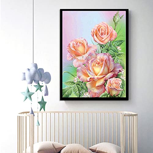 Broderie Diamant Rose 5D d'exception | Kit complet toile géante 80x180cm