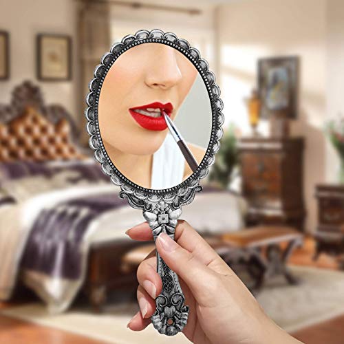image for Yusong Vintage Handheld Mirror, Small Hand Held Decorative Mirrors for