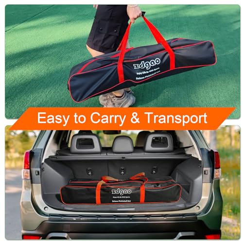 Image of Zdgao Portable Pickleball Net with Pickleballs and Carry Bag for Driveway | 22FT Regulation Size Pickle Ball Net, Weather Resistance Strong Steel Frame, Easy Setup for Indoor Gym, Outdoor Court