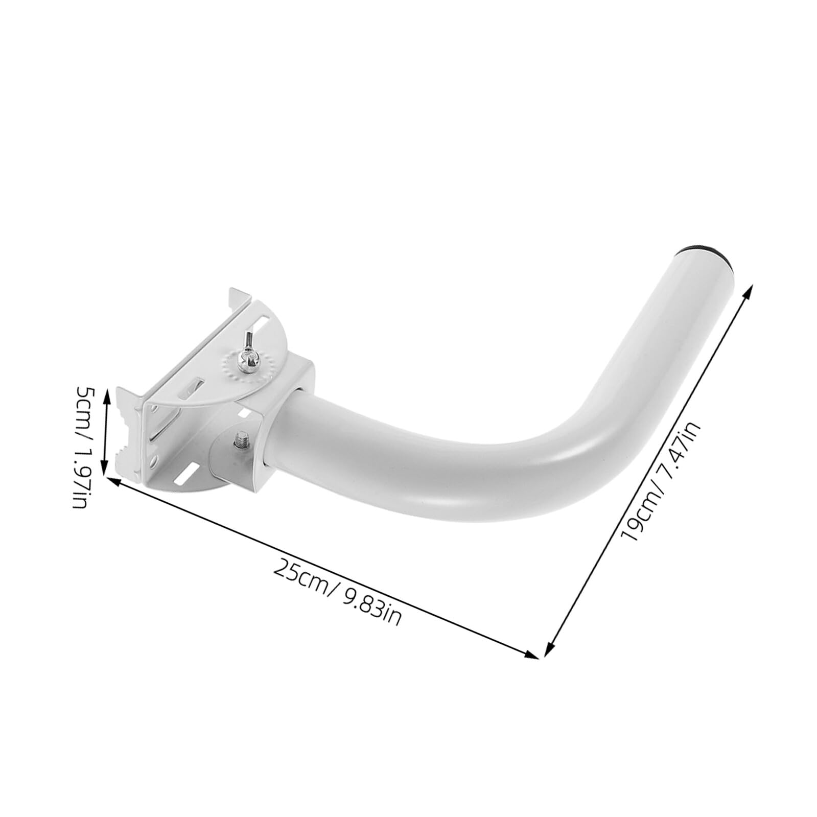 iplusmile 4 Pièces Support de Poteau J Mât Antenne Mural Support Tubulaire pour Antennes Extérieur Poteau pour Installation Mural J
