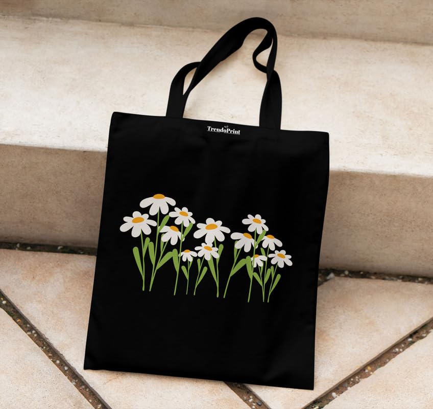 Image of TrendoPrint Reusable Shopping Bag Canvas Tote Bag for Grocery, College, Office & Shoulder Handbag Travel Bag for Men and Women (14x16 inches)