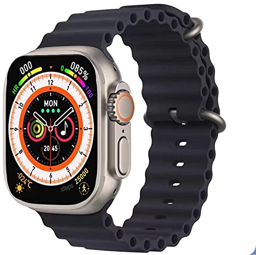 Image of IBS Ultra Seris 8 Smart Watch Men Two Watch NFC Door Unlock Smartwatch Bluetooth Call Wireless Charge Fitness Bracelet (Ultra T-800 Black)