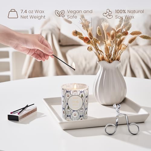 MSENSE-Christmas-Holiday-Candle-Candy-Cane-Scent-74-oz-Soy-Wax-Ideal-Winter-Home-Decor-Gift-for-Women-and-Girls MSENSE Christmas Holiday Candle Candy Cane Scent 74 oz Soy Wax Ideal Winter Home Decor Gift for Women and Girls