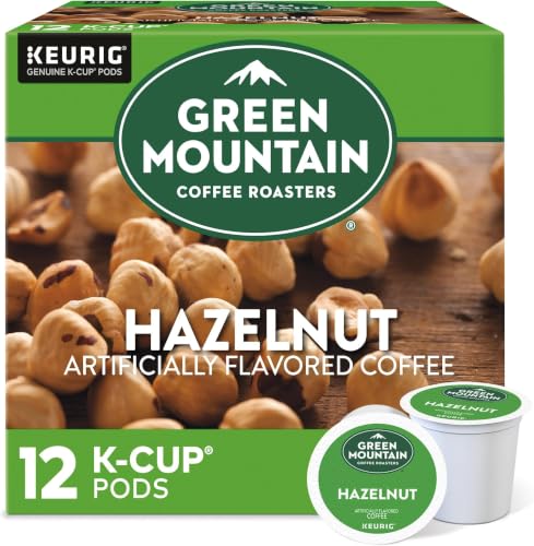 Image of Green Mountain Coffee Roasters Hazelnut Keurig Single-Serve K-Cup pods, Light Roast Coffee, 12 Count (Pack of 5)
