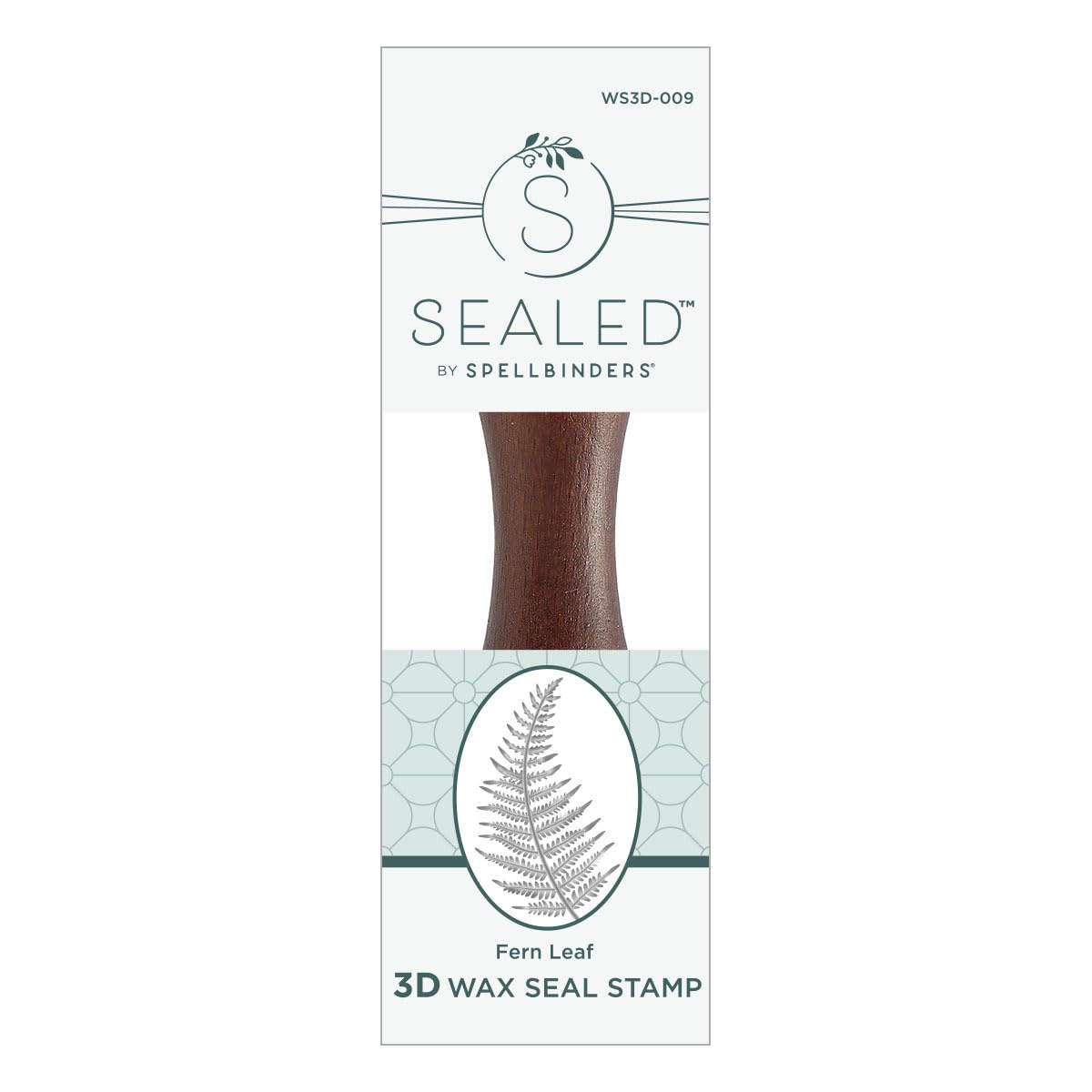 Spellbinders Metal Fern Leaf 3D Wax Seal Stamp From The Woodland Tales Collection
