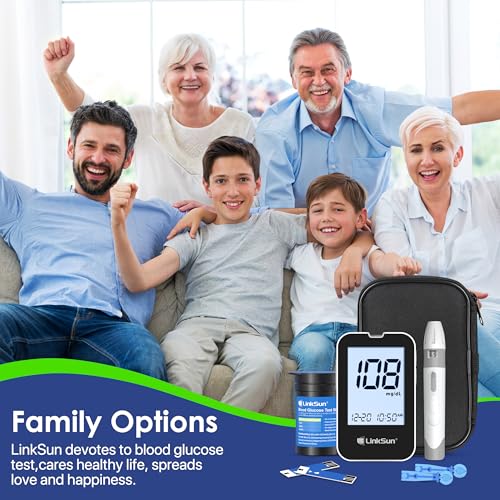 G-425-2V Blood Glucose Monitor Kit, 100 Test Strips, 100 Lancets, 1 Blood Sugar Monitor, 1 Lancing Device, Diabetes Testing Kit No Coding, Glucometer Large Display, Glucose Meter for Home Use - Image 5