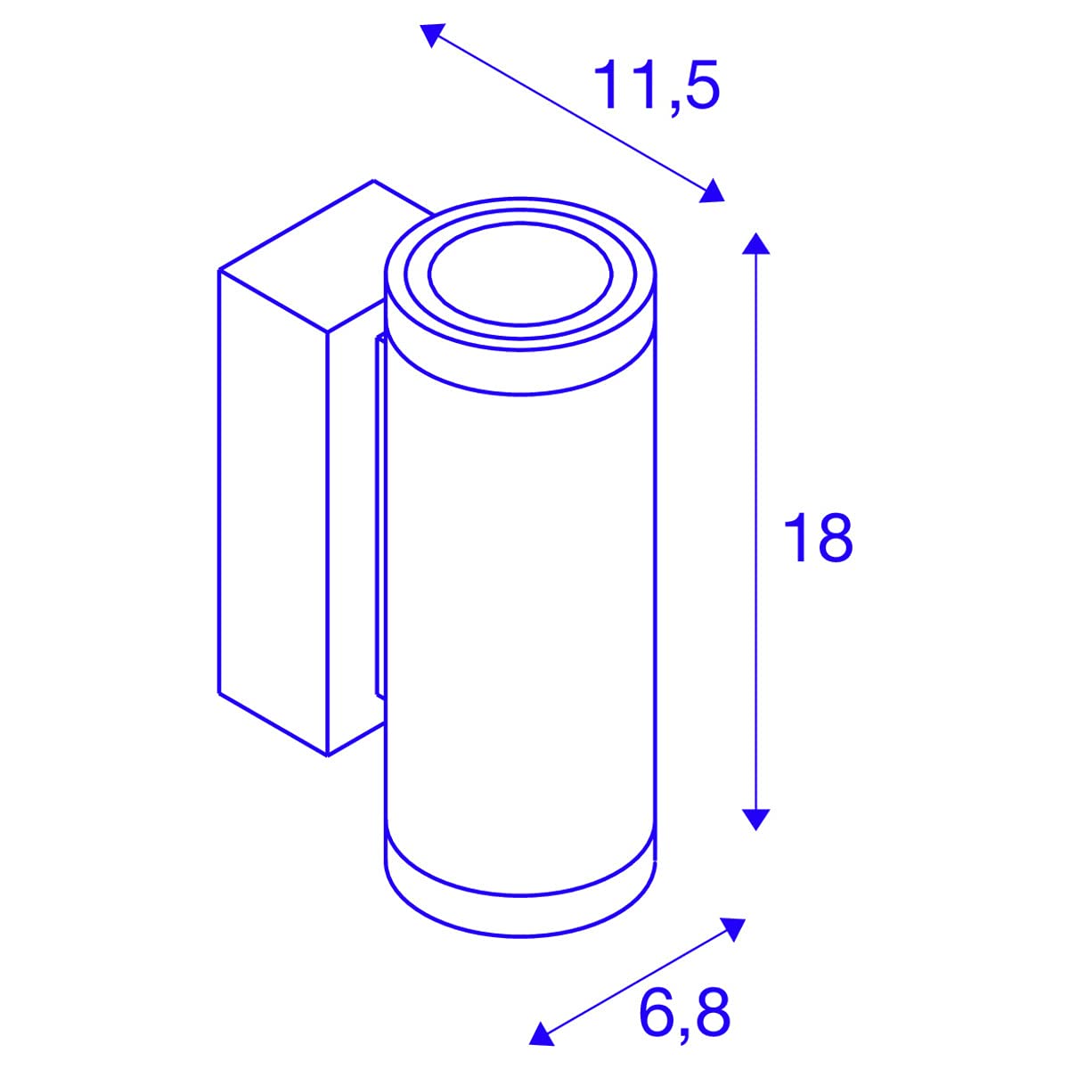 SLV Wall-Mounted Light Enola Round UP/Down S/Lighting for Walls Paths, entrances, LED spot Outdoor - Image 2