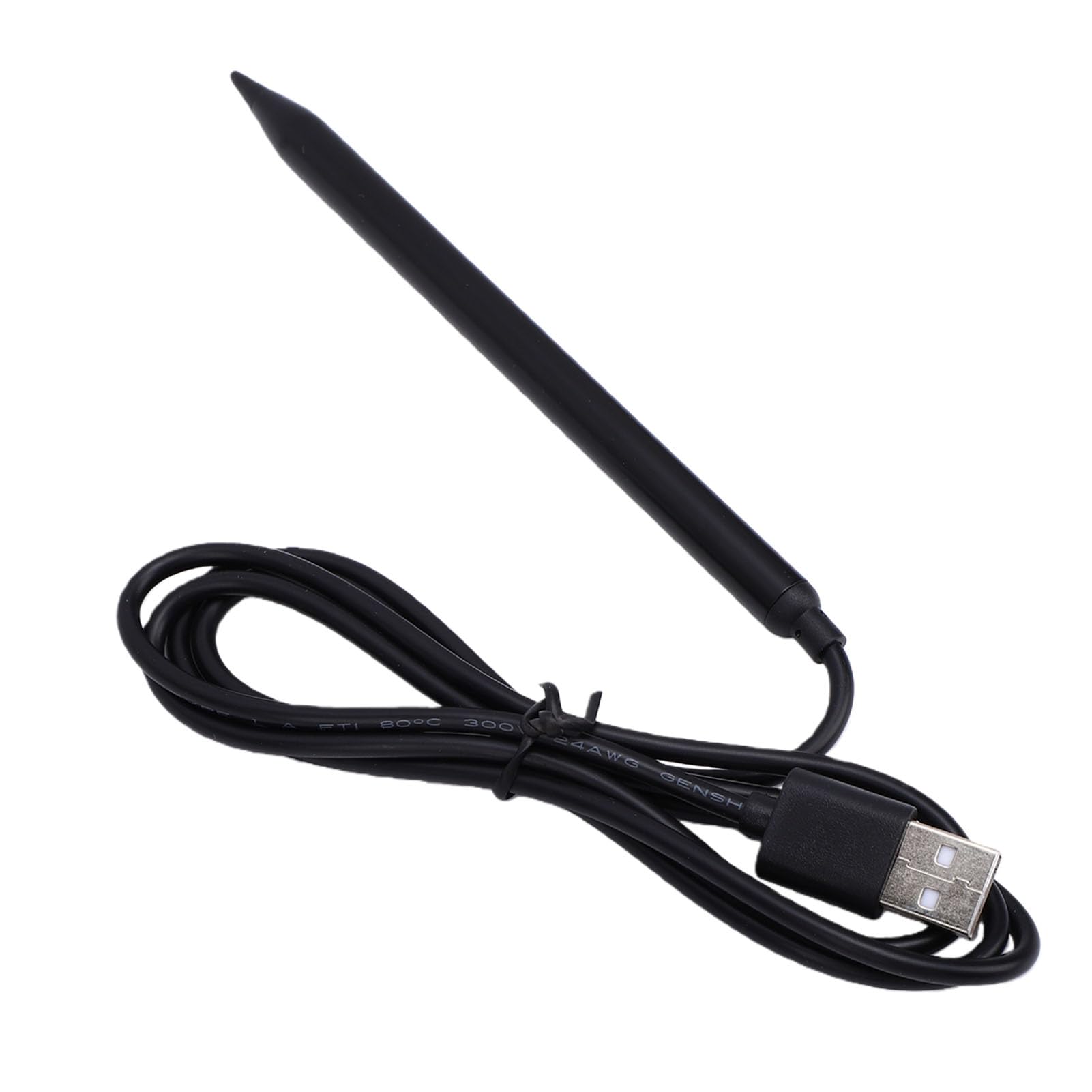 Alomejor Lápiz óptico Alimentado por USB Pantalla Táctil Capacitiva Industrial de Alta Sensibilidad para Tabletas y Teléfonos Negro 1 M (0442 Conector de Interfaz USB Negro en Uso)