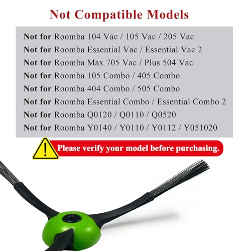 Image of 3 Pack Replacement Side Brushes for iRobot Roomba i & j & e Series Models