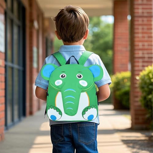Mochila de guardería LUKIUP de animales para niños y niñas con diseño infantil de mono 5