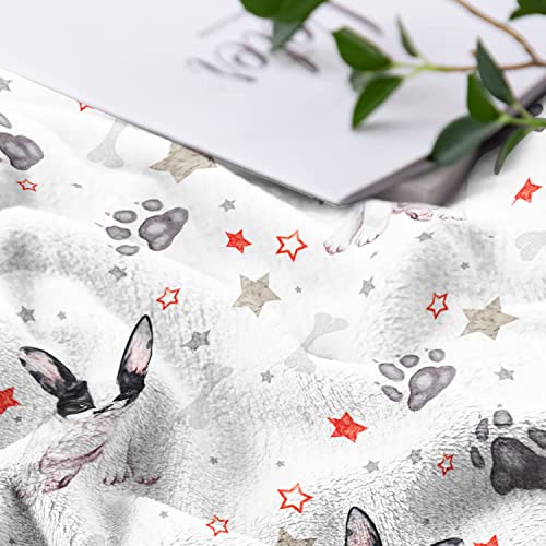Toptree French Bulldog Flannel Fleece Blanket Warm Lightweight Microfiber Paw Blanket For Dogs Super Soft Cozy Pet Dog Blanket Bulldog Shorthair Pointer Blanket Gift For Kids Adult (30X40 Inches) #TOP3