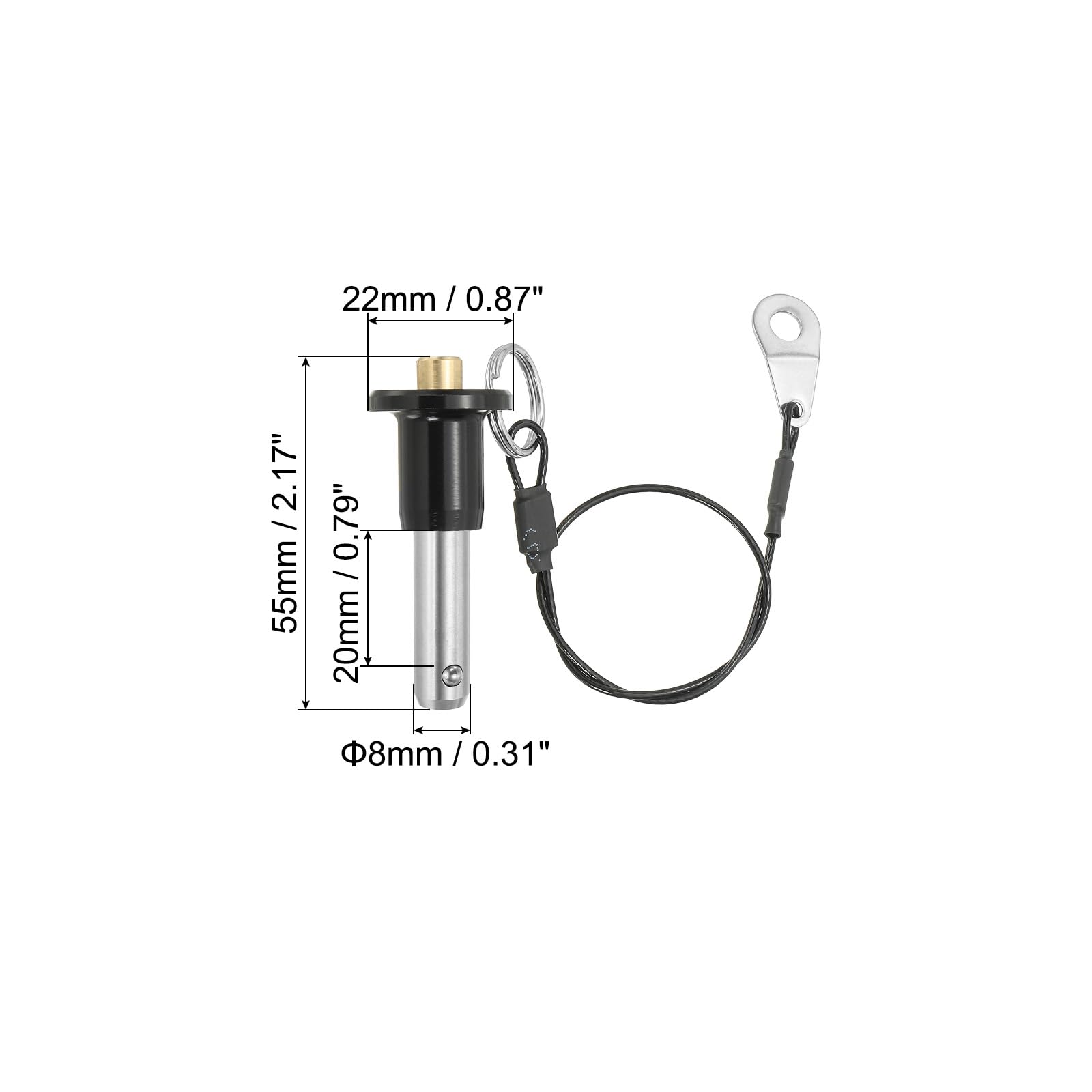 PATIKIL Quick Release Pin 5/16" x 0.79" - Image 2