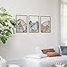 Peryiter 3 Pcs Metal Wall Art Decor Landscape Mountain Wall Hanging Decor for Living Room Abstract Minimalist Modern Mountain Line Pictures Bathroom Office Home Gifts Indoor(Vibrant Colors)