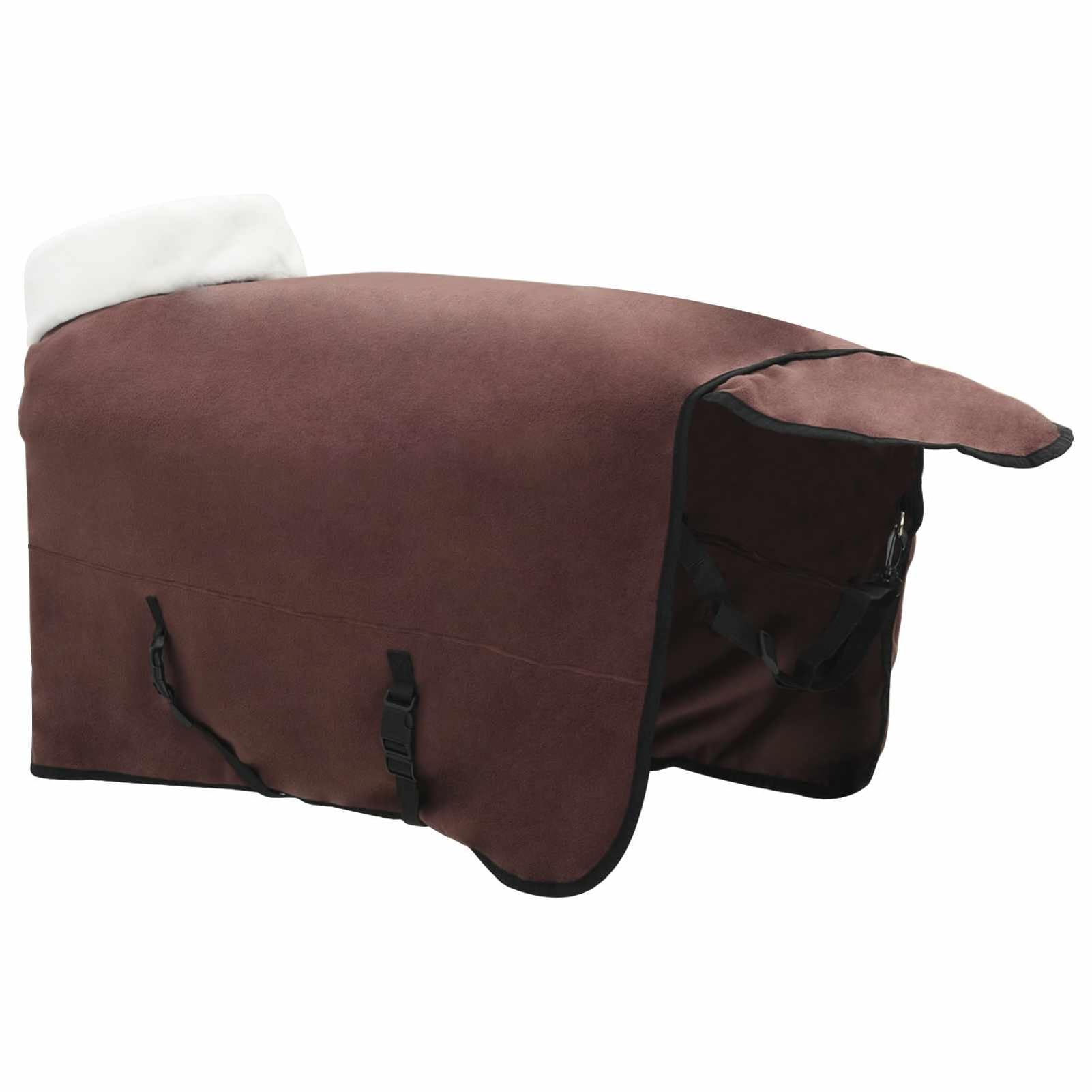 Gecheer Coperta per Cavalli in Pile, Coperta Antivento Termica Regolabile 135 cm, Felpa Morbida per Equitazione, Coperta Invernale per Cavalli da Esterno, Coperta Pieghevole e Lavabile per Cavallo