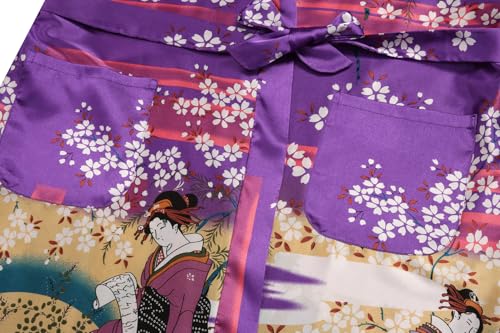 Women's Plus Size Floral Robes Long Satin Kimonos Bathrobes Patterned Long Silky Sleepwear Loungewear4