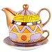 Produktbild Artvigor, Tea for one Set, Porzellan Teeservice in Geschenkverpackung, Kaffee Tee Kanne mit Tasse und Untertasse
