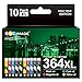 Price comparison product image GPC Image Multipack Ink Cartridges Replacement for HP 364XL 364 Compatible with 5510 5520 5522 5524 6510 6520 B8550 C5388 7510 7520 4620 4622 3070A (Black Cyan Magenta Yellow, 10-Pack)