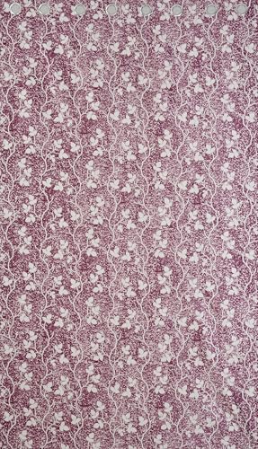 Image of Homefab India 1 Piece Polyester Printed Curtains Room Darkening Panel - Long Door 9 feet, Petals Wine Curtain