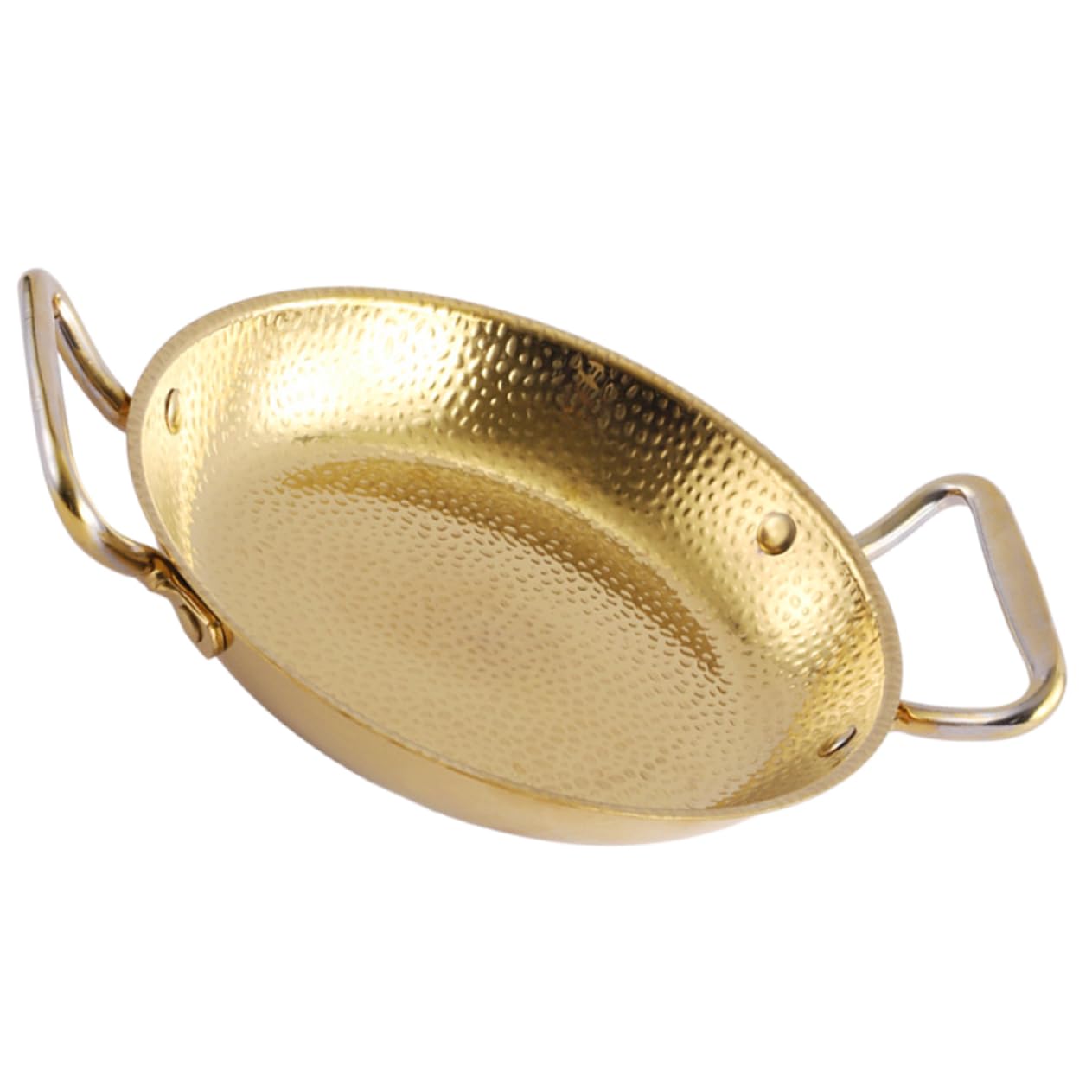 Padella per Paella in Acciaio Inox Oro, Doppio Manico