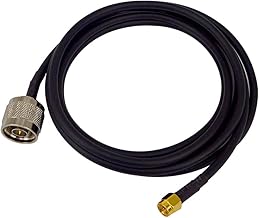BOOBRIE Type-N Extension Cable N Type Male to SMA Male Coax Cable 6.5ft N Type to SMA RG58 Coaxial Cable Low Loss Type-N Jumper Cable for CB Ham Amateur Two-Way Radio Application/PCI Card/Access Point