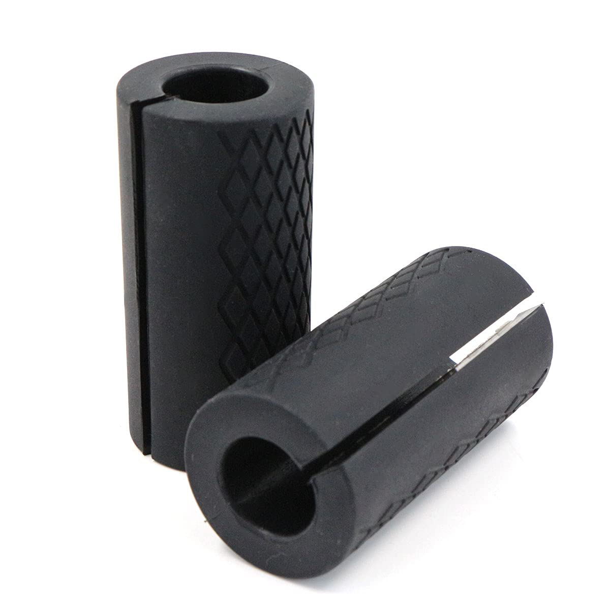 Manopole Per Bilanciere E Sollevamento Pesi, Misura Piccola, Spesse, Per Aumentare La Forza Di Presa, Antiscivolo, Per Bodybuilding, Fitness, Allenamento Di Forza Di Presa, 2 Pezzi, Silicone Nero