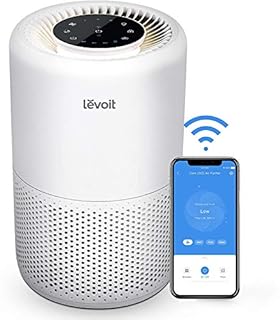LEVOIT Air Purifiers for Home Large Room, Smart WiFi Alexa Control, H13 True HEPA Filter, Removes 99.97% of Pollutants, Covers up to 915 Sq.Foot, 24dB Quiet Cleaner for Bedroom, Core 200S, White (B08FJ678YK)