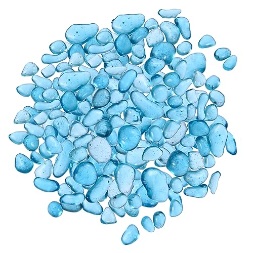 SUPVOX 500g Glass Pebbles Aquarium Rocks for Betta Fish Tall Fish Tank Decorations