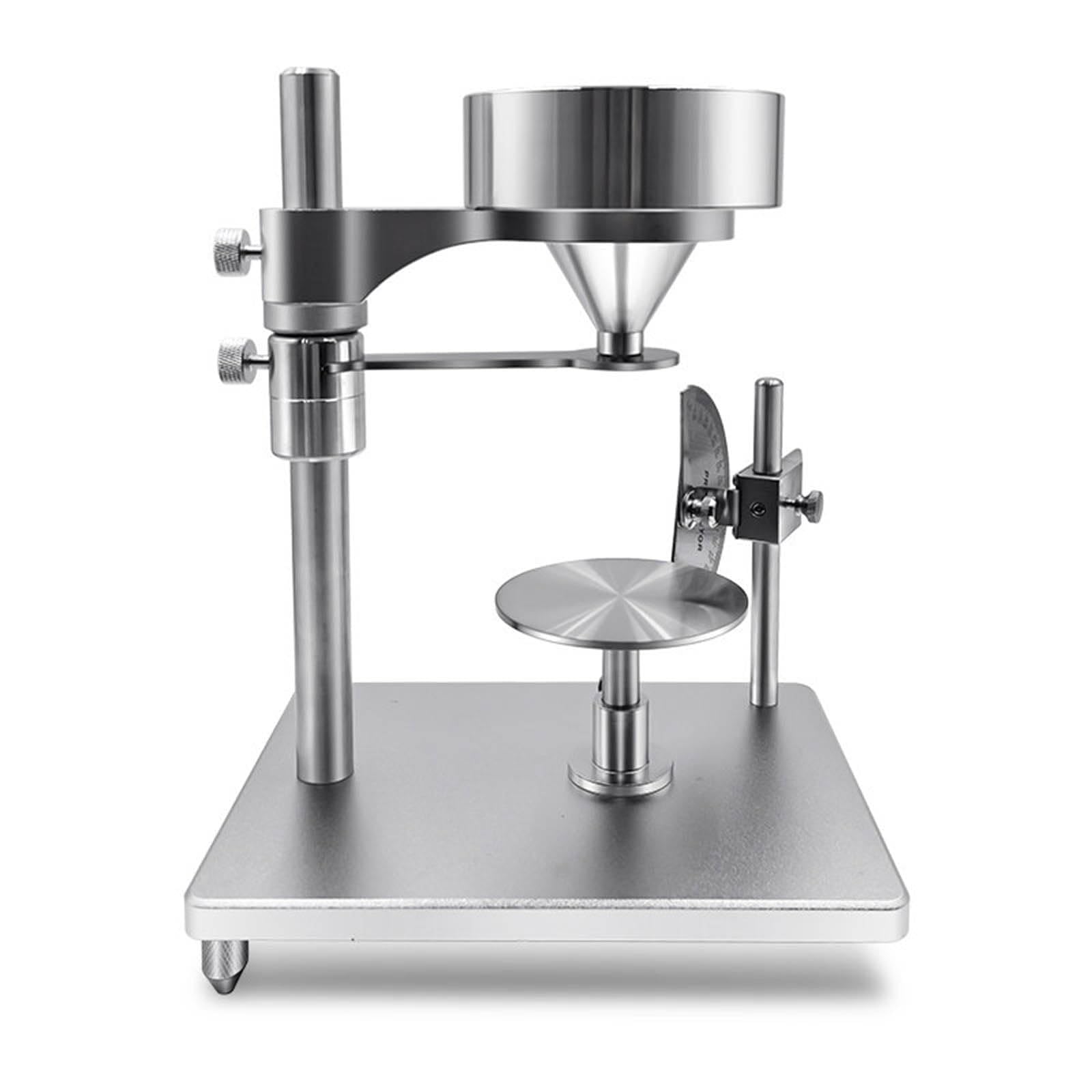 Tester kąta osadzania proszku, przyrząd do pomiaru płynności, stal nierdzewna z wylotem 10 mm i stożkiem 60° do testów laboratoryjnych