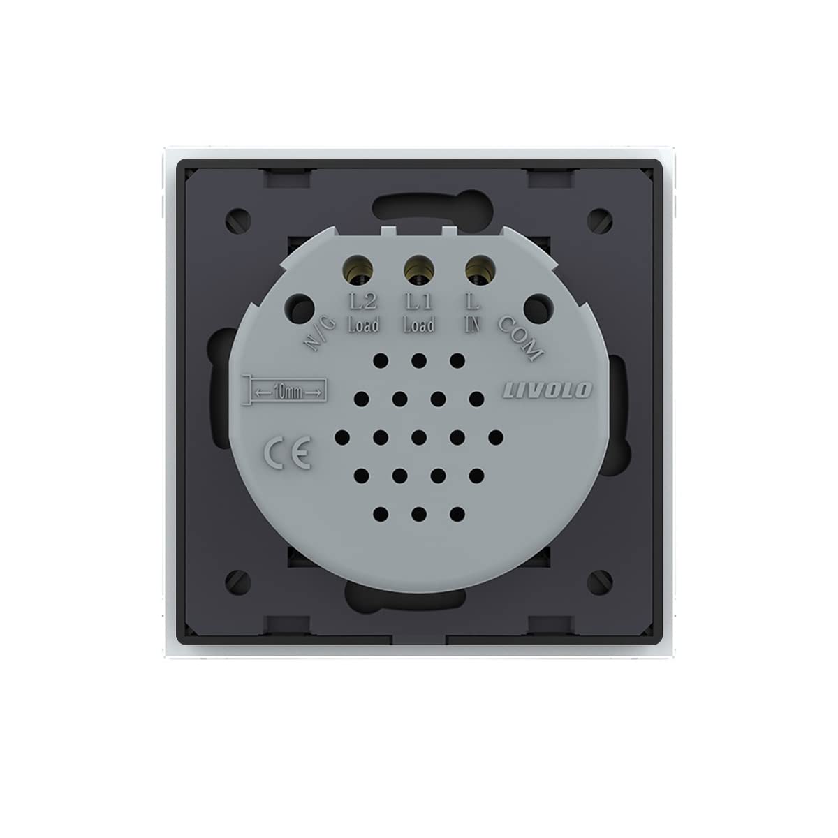 Livolo Serien Wechselschalter Glas Touchscreen Wandschalter Doppelschalter 2-wege 2 Fach VL-C702S-11 2-Weg Touch Lichtschalter Weiß im einfachen Glasrahmen Touch Touchscreen Schalter Wechsel