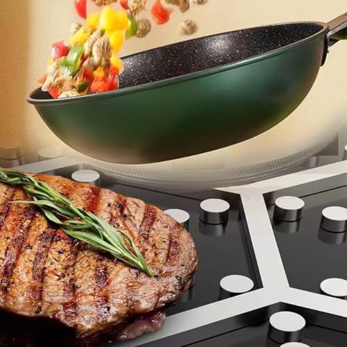 Wok con fondo plano antiadherente y vaporizador miniatura 5