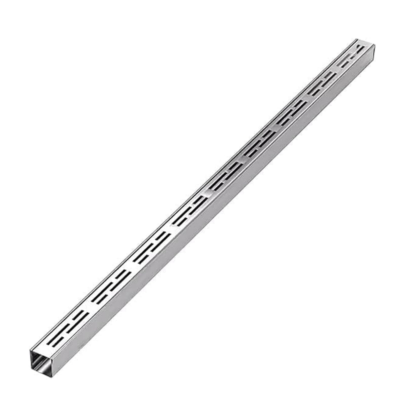 GLDYTVF 304 Stainless Steel Trench Drain Kit - Outdoor Narrow Channel Drain with Custom Covers, Linear Rain Gutter Strainers for Yard, Garden, Farm, Deck (5x5cm/2x2in)
