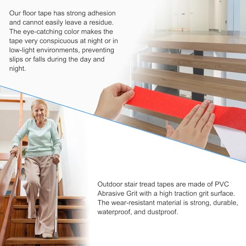 Image of PATIKIL Anti Slip Traction Tape 10.94 Yards x 2 inch, 2 Pcs Adhesive Grip Tape Safety Non Skid Tread Tape for Floor Wall Walk Stairs Steps Scooter Deck, Multicolored