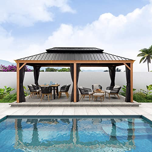 Homall Pavillon 3x4 Wasserdicht Stabil Winterfest,Terrassenpavillon Hitzebeständigen